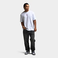 Playboy Women's Diamonte Oversized Graphic Tee / White