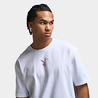Playboy Women's Diamonte Oversized Graphic Tee / White