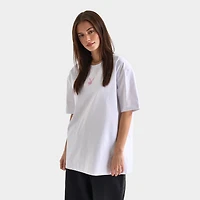 Playboy Women's Diamonte Oversized Graphic Tee / White