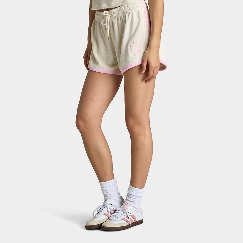 Playboy Retro Terry Short Off White / Pinkesque