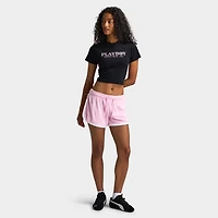 Playboy Casa Tie Back Baby Tee Black / Pinkesque