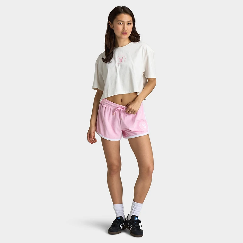 Playboy Women's California Club Tee Off White / Pinkesque