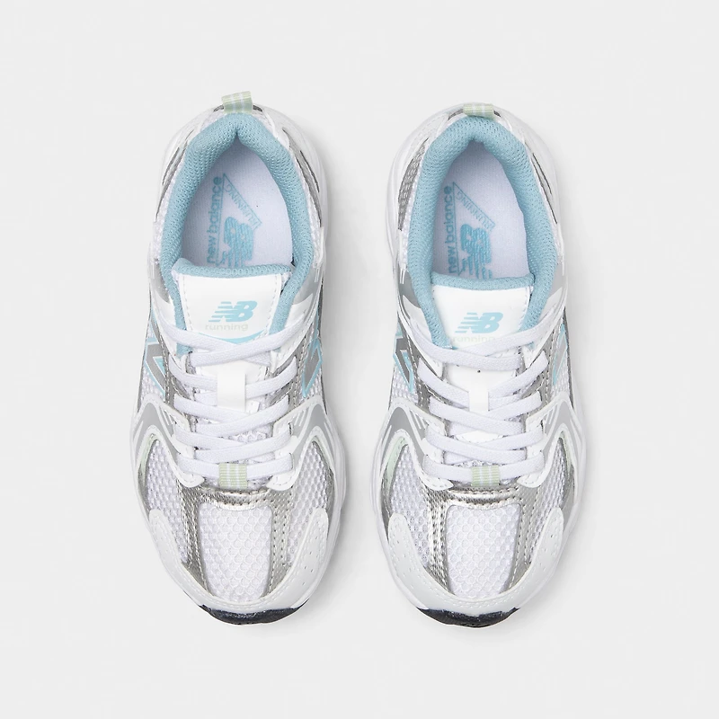 New Balance Children's 530 White / Silver - Light Blue