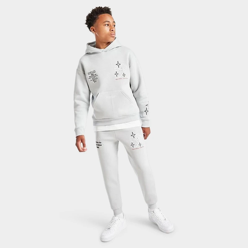 Supply & Demand Juniors' Vito Pullover Hoodie / Light Grey