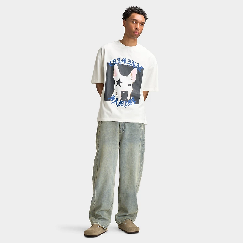 Criminal Damage T-shirt  Star Dog / Blanc Cassé