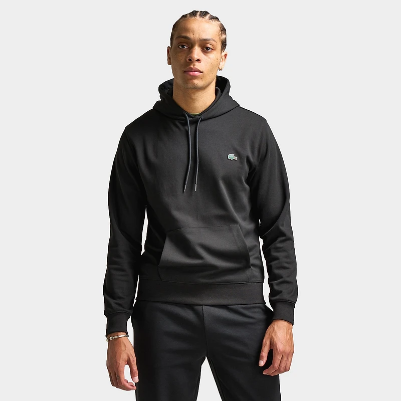 Lacoste Double Knit Overhead Hoodie / Black