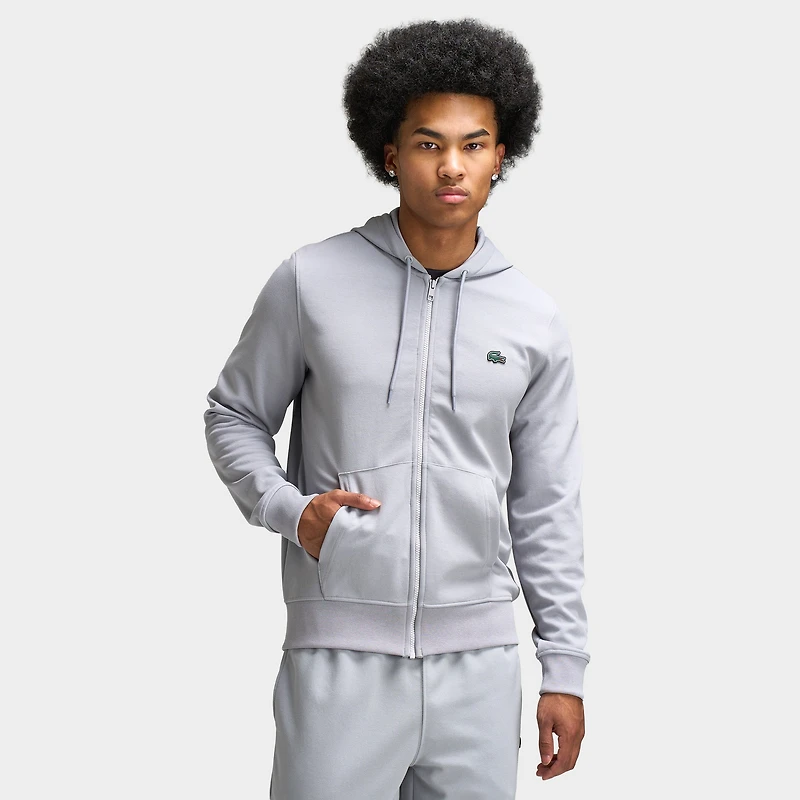 Lacoste Double Knit Full-Zip Sweater / Grey