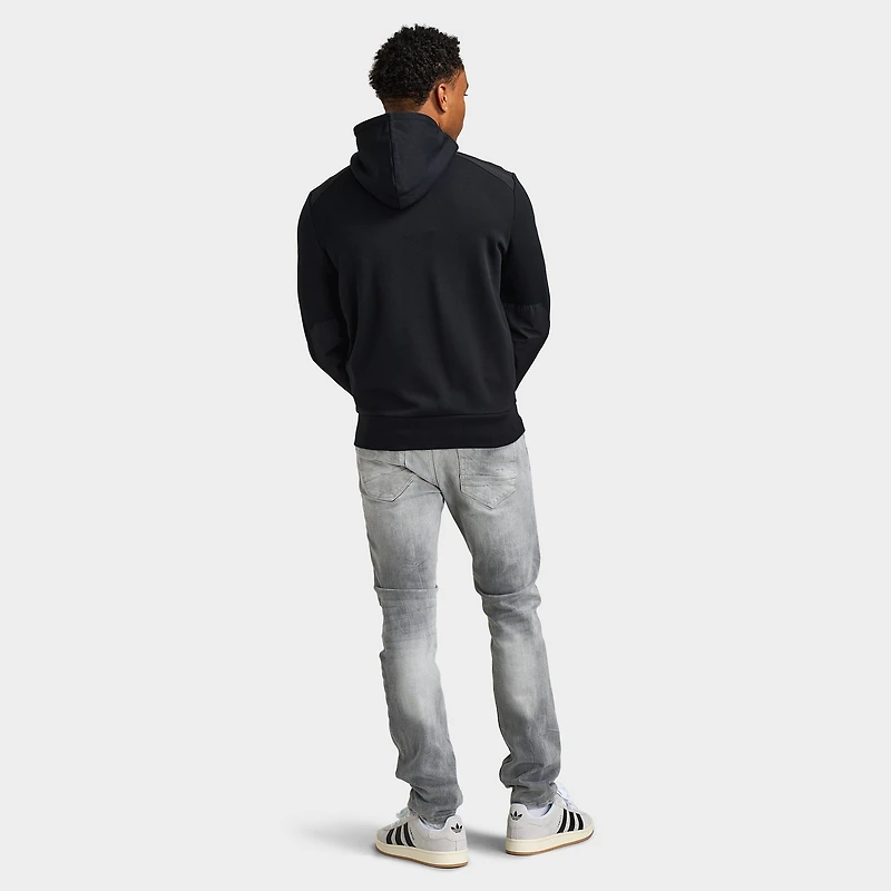 Fred Perry Fabric Blocked Zip Through Sweatshirt / Black