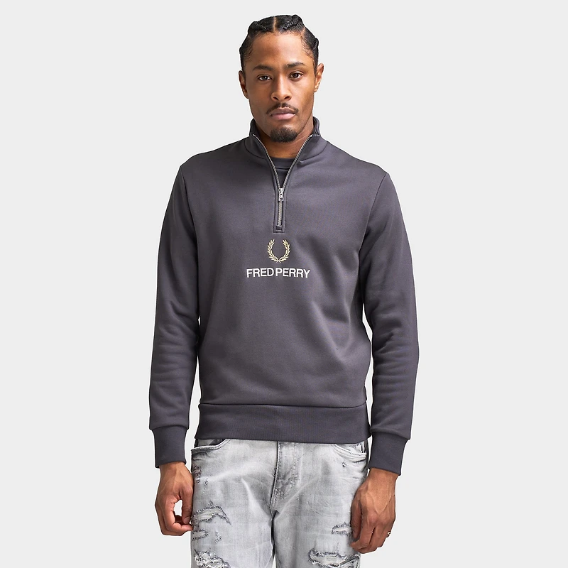 Fred Perry Stacked FLP Half-Zip / Anchor Grey