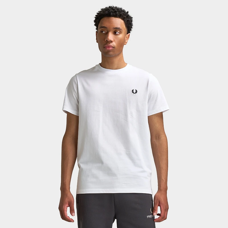 Fred Perry Geometric Court Graphic T-Shirt / White