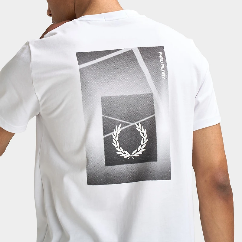 Fred Perry T-shirt à motif géométrique court / Blanc