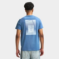 Fred Perry Géométrique Graphique Court T-shirt / Bleu As