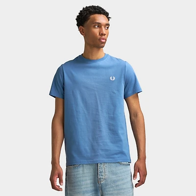 Fred Perry Géométrique Graphique Court T-shirt / Bleu As