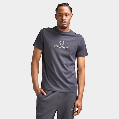 Fred Perry Stacked FLP T-Shirt Anchor Grey