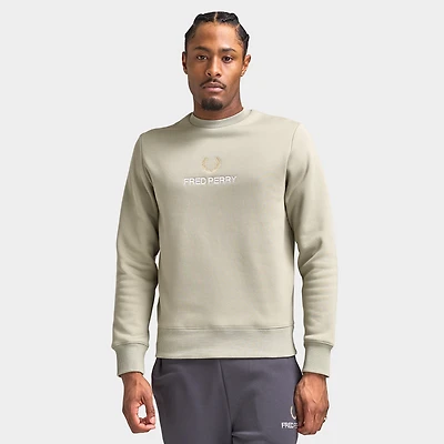 Fred Perry Chandail brodé / algue marine