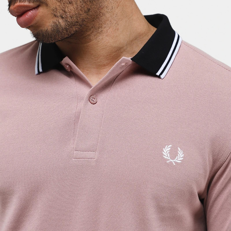 Fred Perry Contrast Polo Shirt / Dusty Rose Pink
