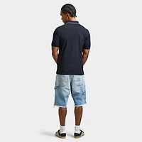 Fred Perry Zip-Neck Shirt Navy / Stockpile Blue
