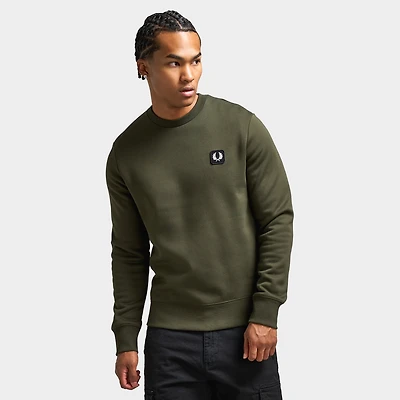 Fred Perry Badge Sweatshirt / Olive Mint