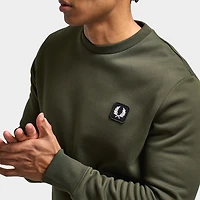 Fred Perry Badge Sweatshirt / Olive Mint