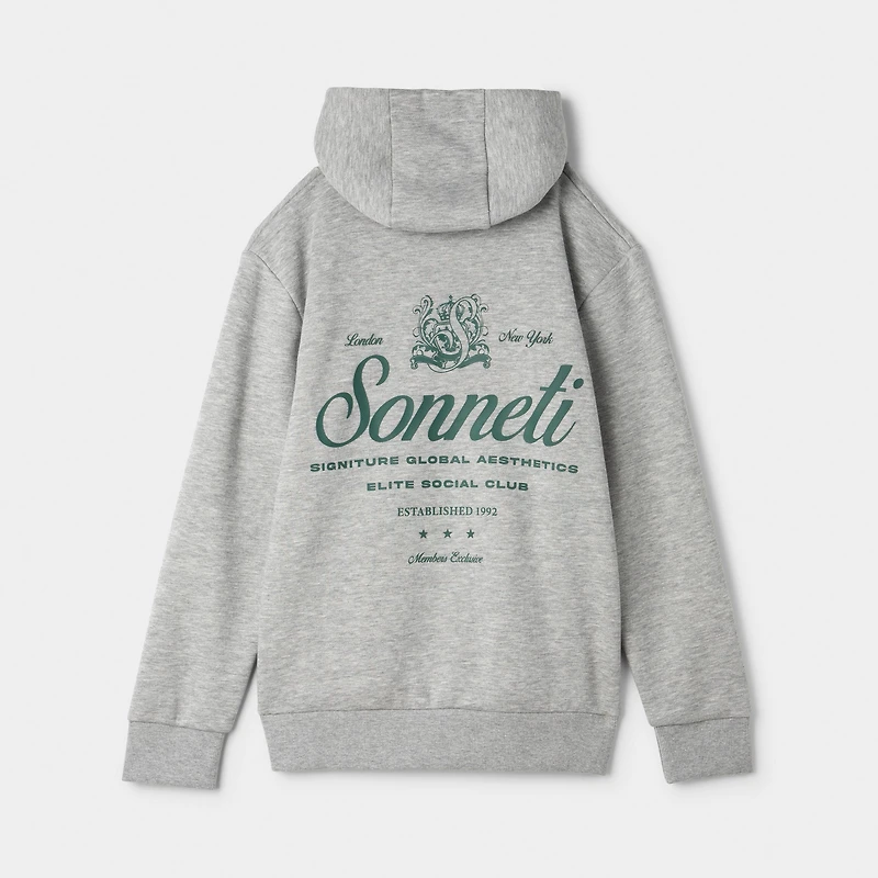Sonneti Juniors' Club Hoodie / Light Heather Grey