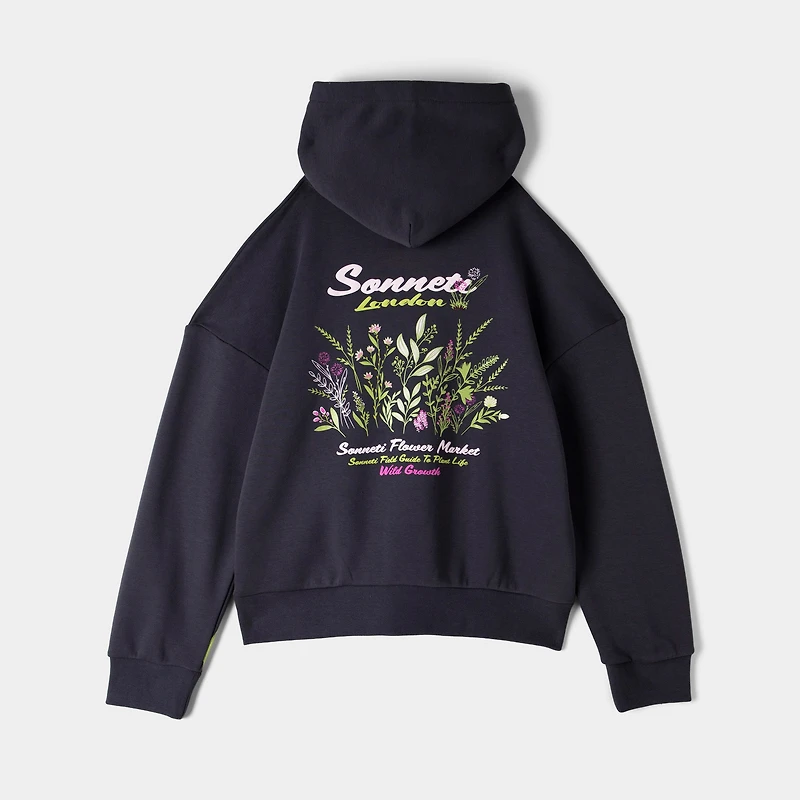 Sonneti Junior Filles Chandail à Capuchon Fleuri  / Gris