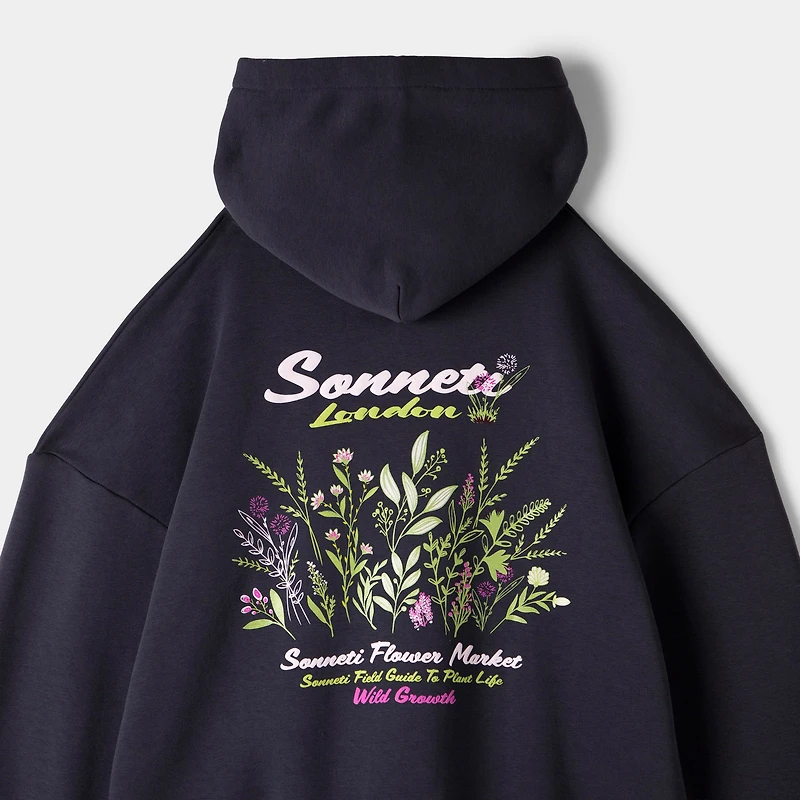 Sonneti Junior Filles Chandail à Capuchon Fleuri  / Gris
