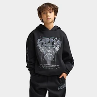 Supply & Demand Juniors' Praise Hoodie Black / Sky Blue