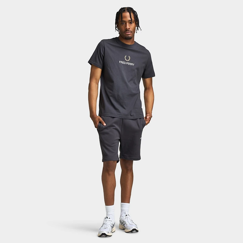 Fred Perry Stacked FLP Sweat Short / Anchor Grey
