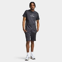 Fred Perry Stacked FLP Sweat Short / Anchor Grey