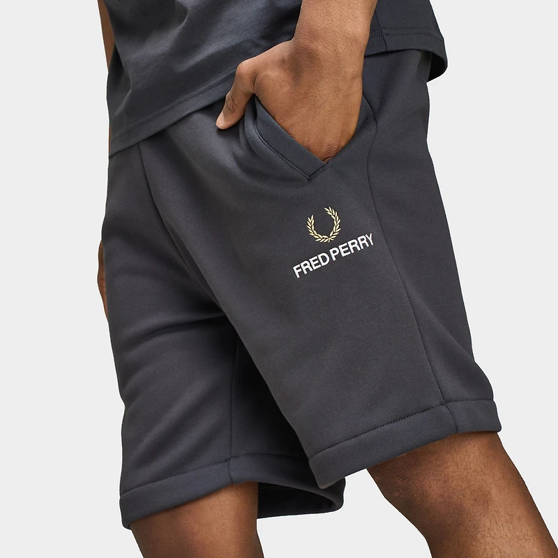 Fred Perry Stacked FLP Short de survêtement / Gris Ancre