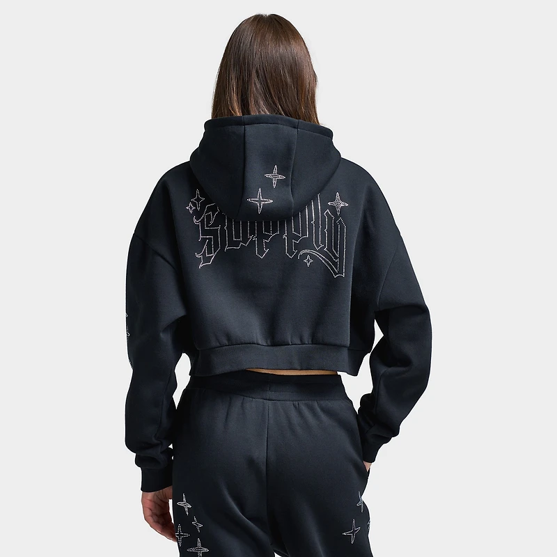 Supply & Demand Femmes Kella Chandail à Capuchon Court zippé / Noir