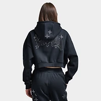 Supply & Demand Femmes Kella Chandail à Capuchon Court zippé / Noir