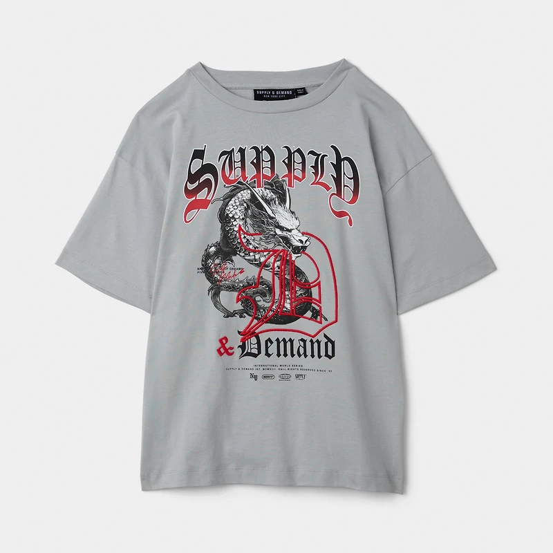 Supply & Demand Junior Boys' Dragon Tee High Rise / Chinese Red
