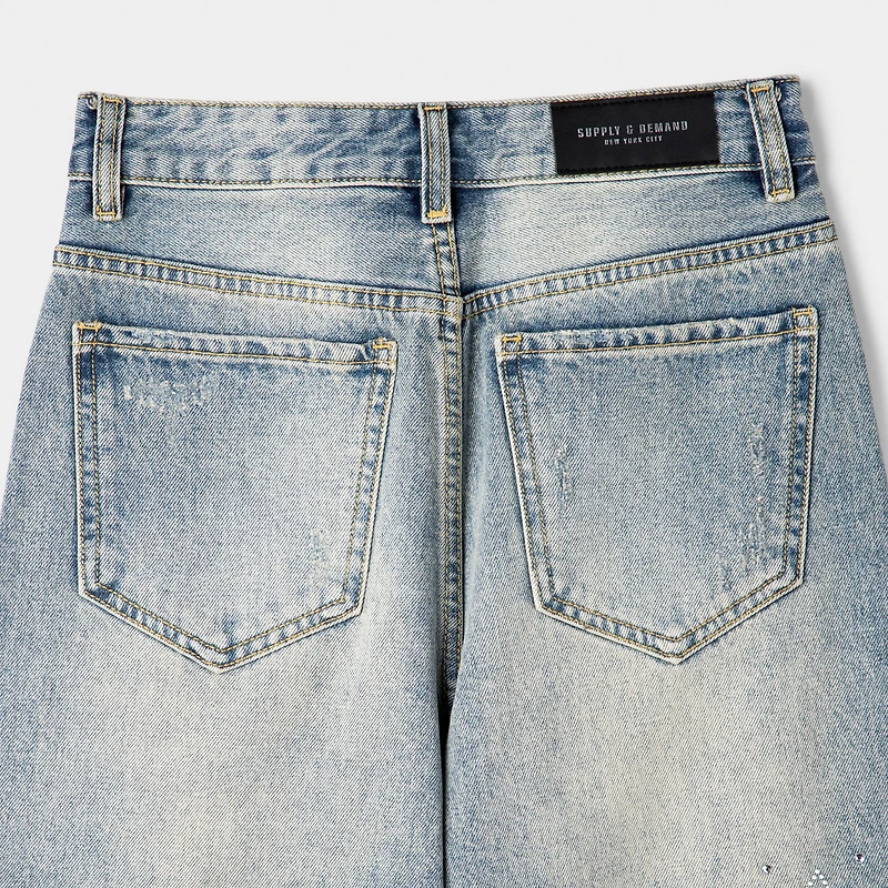 Supply & Demand Junior Boys' Tember Denim Shorts / Light Wash