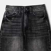 Supply & Demand Junior Boys' Timber Shorts / Washed Black Denim
