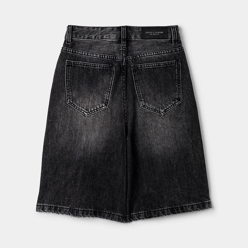 Supply & Demand Junior Boys' Timber Shorts / Washed Black Denim