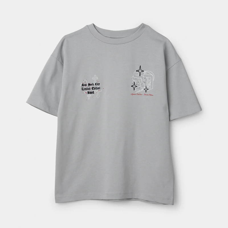 Supply & Demand Juniors' Vito Tee / Light Grey