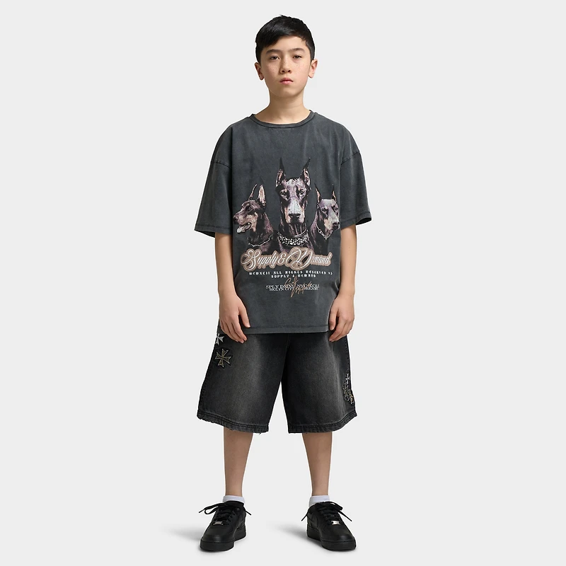 Supply & Demand Juniors' Slate Denim Shorts / Washed Black