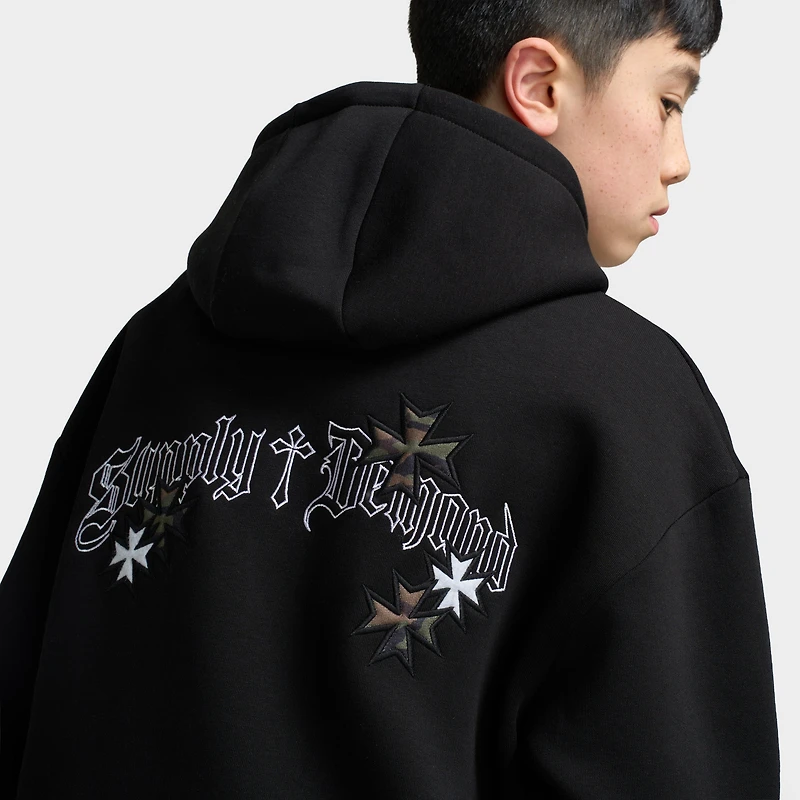 Supply & Demand Junior Chandail à Capuchon Zippé Slate / Noir