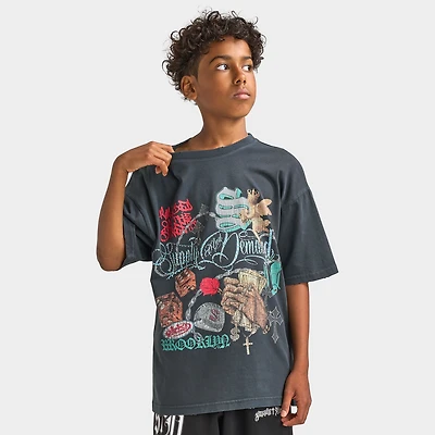Supply & Demand T-shirt Garçon à Motifs Multicolores / Noir délavé