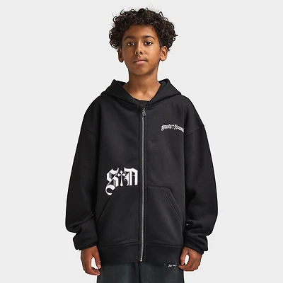 Supply & Demand Junior Chandail à Capuchon Entièrement Zippé / Noir