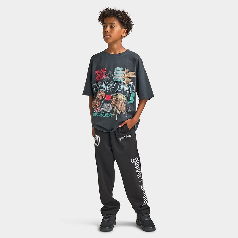 Supply & Demand Juniors' Atomic Open Hem Pants / Black
