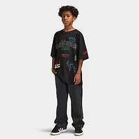 Supply & Demand Juniors' Scratch T-Shirt / Black