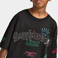 Supply & Demand Juniors' Scratch T-Shirt / Black