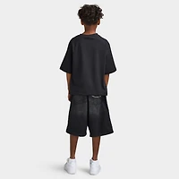Supply & Demand Juniors' Glitter T-Shirt / Black