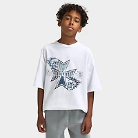 Supply & Demand Juniors' Flame Cross T-Shirt / White