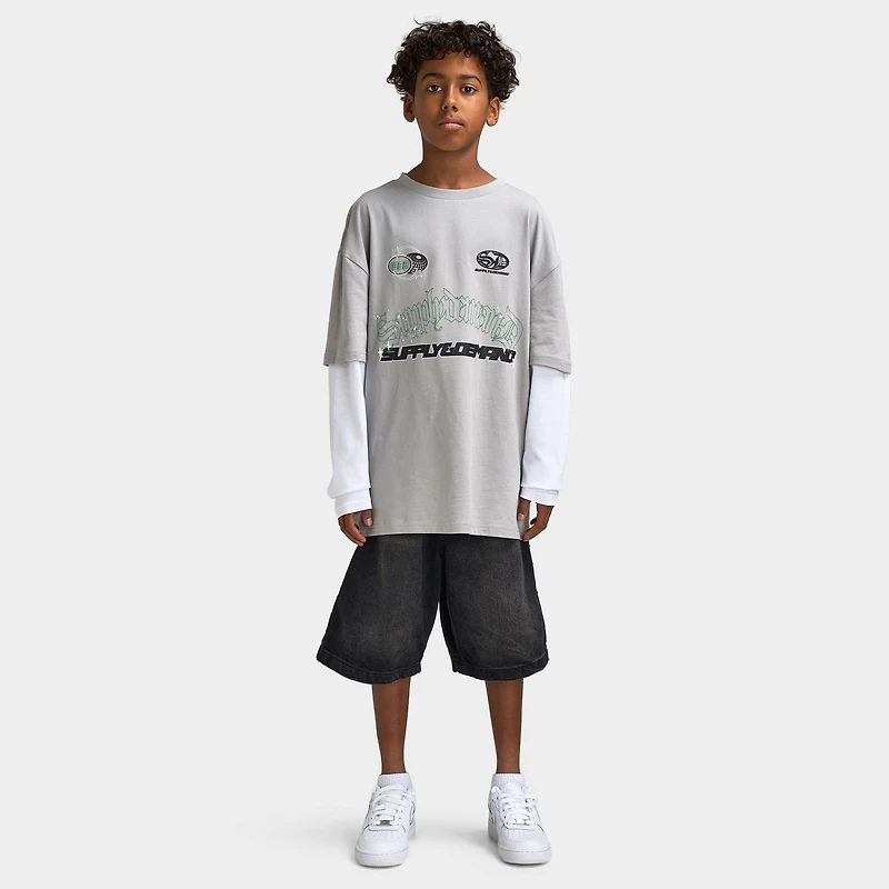 Supply & Demand Junior T-shirt à Manches Longues Global / Gris Ultimate