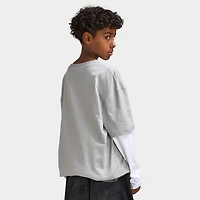 Supply & Demand Juniors' Global Long Sleeve T-Shirt / Ultimate Grey