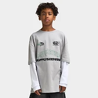 Supply & Demand Juniors' Global Long Sleeve T-Shirt / Ultimate Grey