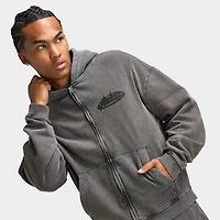 Supply & Demand Fracture Full Zip Hoodie / Washed Black